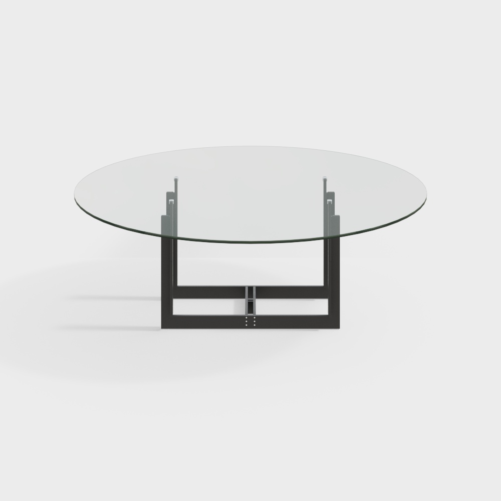 Tavolo da Pranzo in Vetro Cassina Moderno di Forma Irregolare