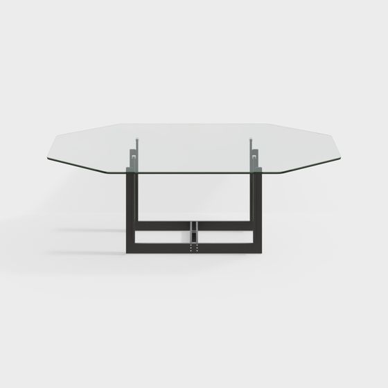 Elegant Glass Dining Table 3D model