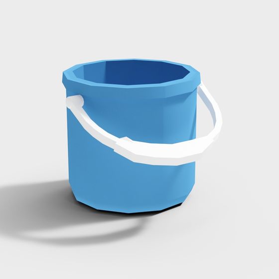 Charming Low-Poly Bucket 3D model