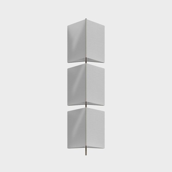Elegant Gray Low-Poly Wall Lamp 3D model