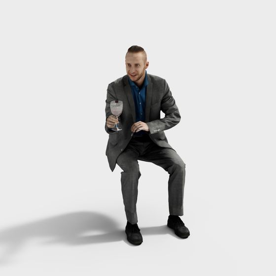 Современный сидящий человек