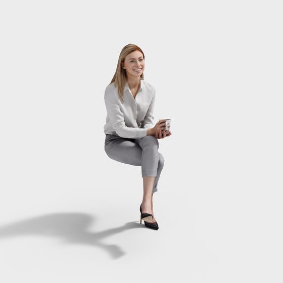 Người phụ nữ ngồi hiện đại