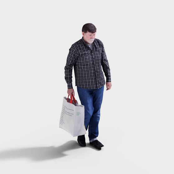 Grocery Shopper 3D model for Everyday Scenes