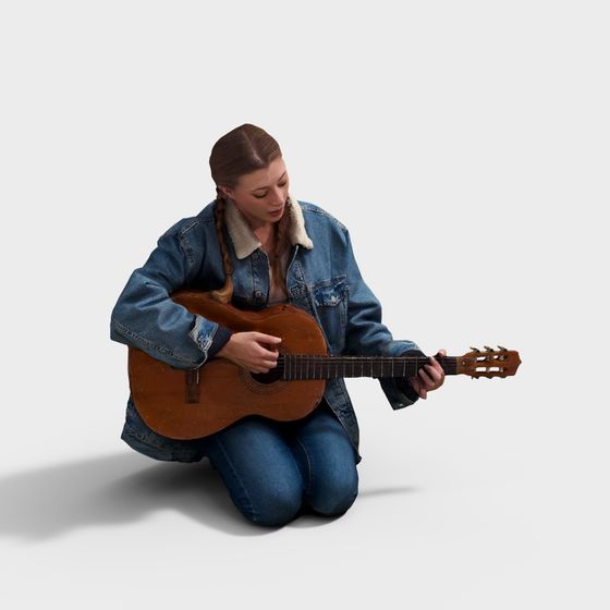 Nostalgic Guitarist 3D model