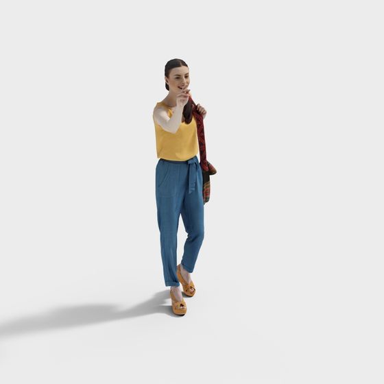 Stylish Urban Female Character 3D model for Designers