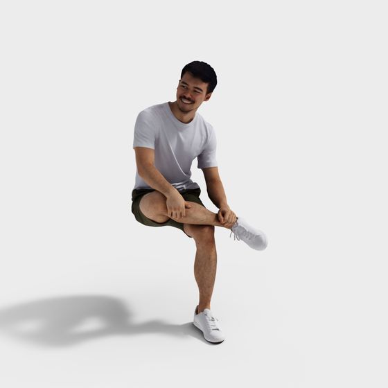 Stylish Male in Motion 3D Model for Creatives