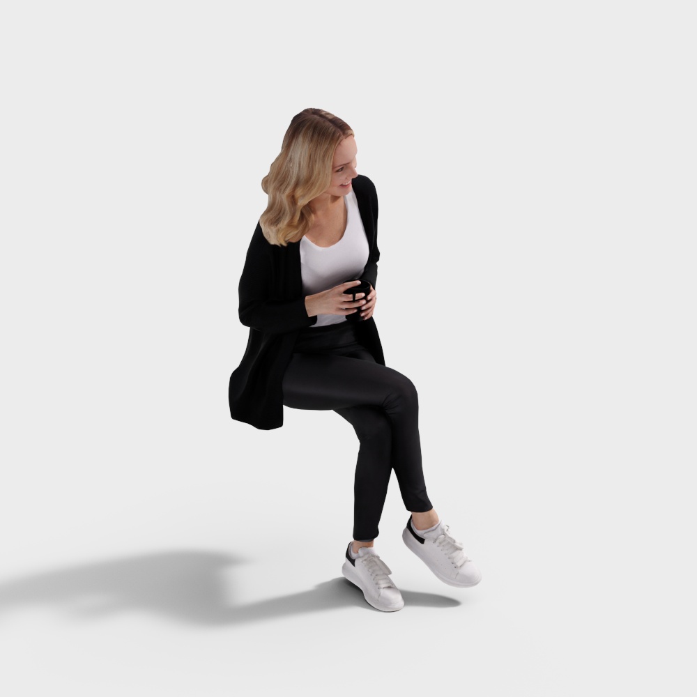 Femme assise moderne