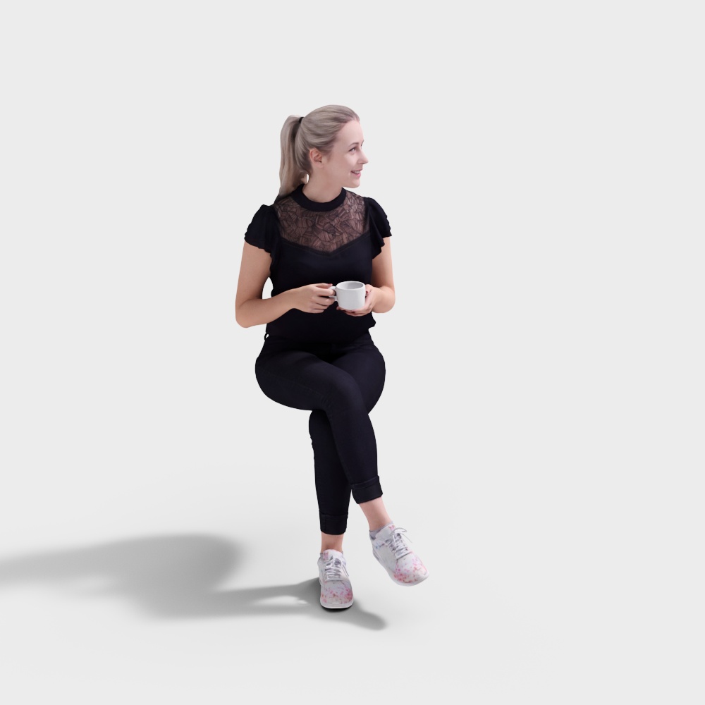 Modern Sitting Woman