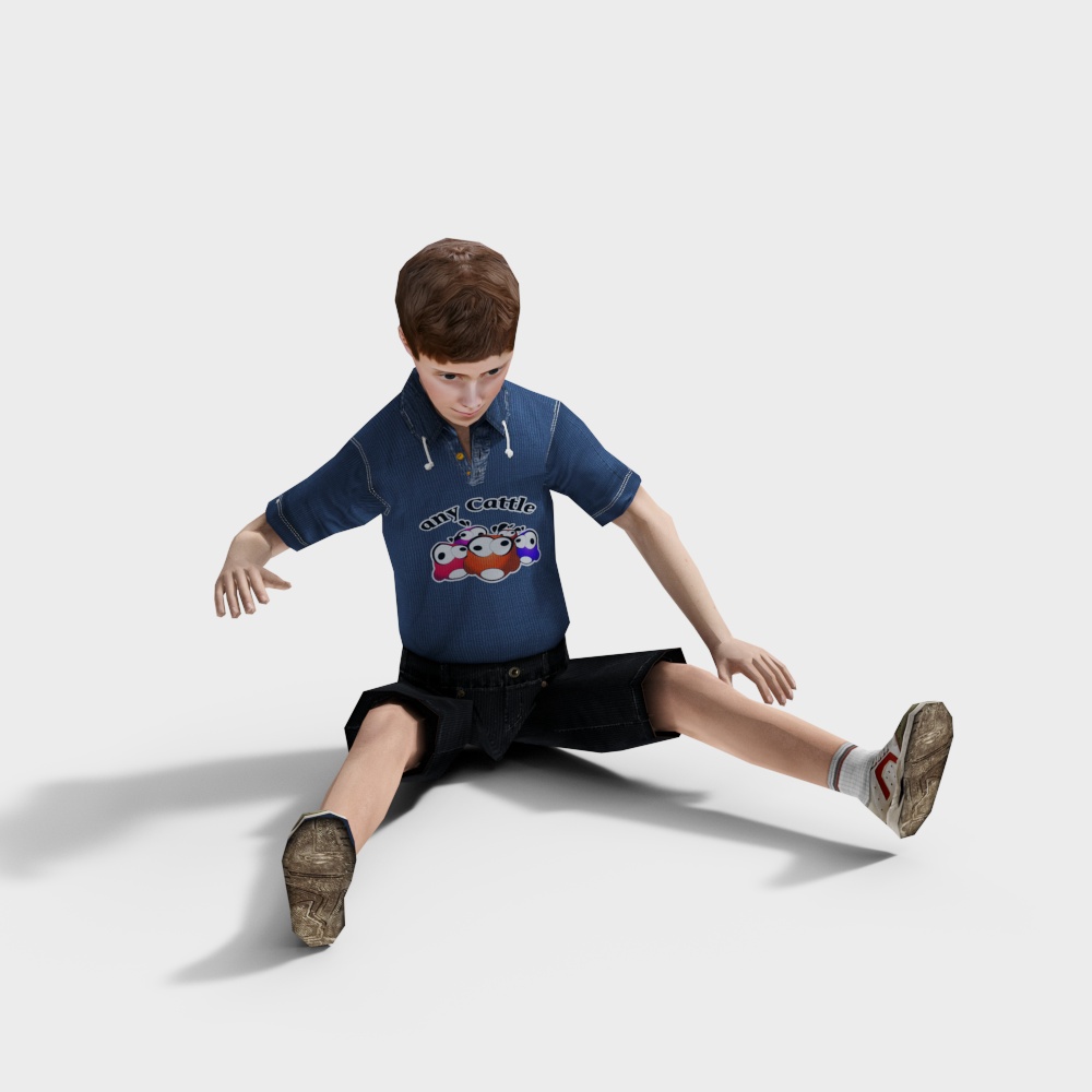 Jumping Boy 3D model - A Playful Character