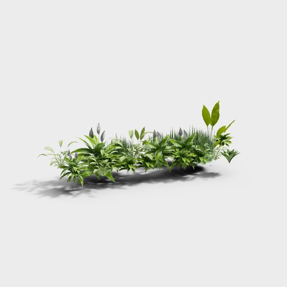 Vibrant Low-Poly Grass 3D Model for Creative Projects