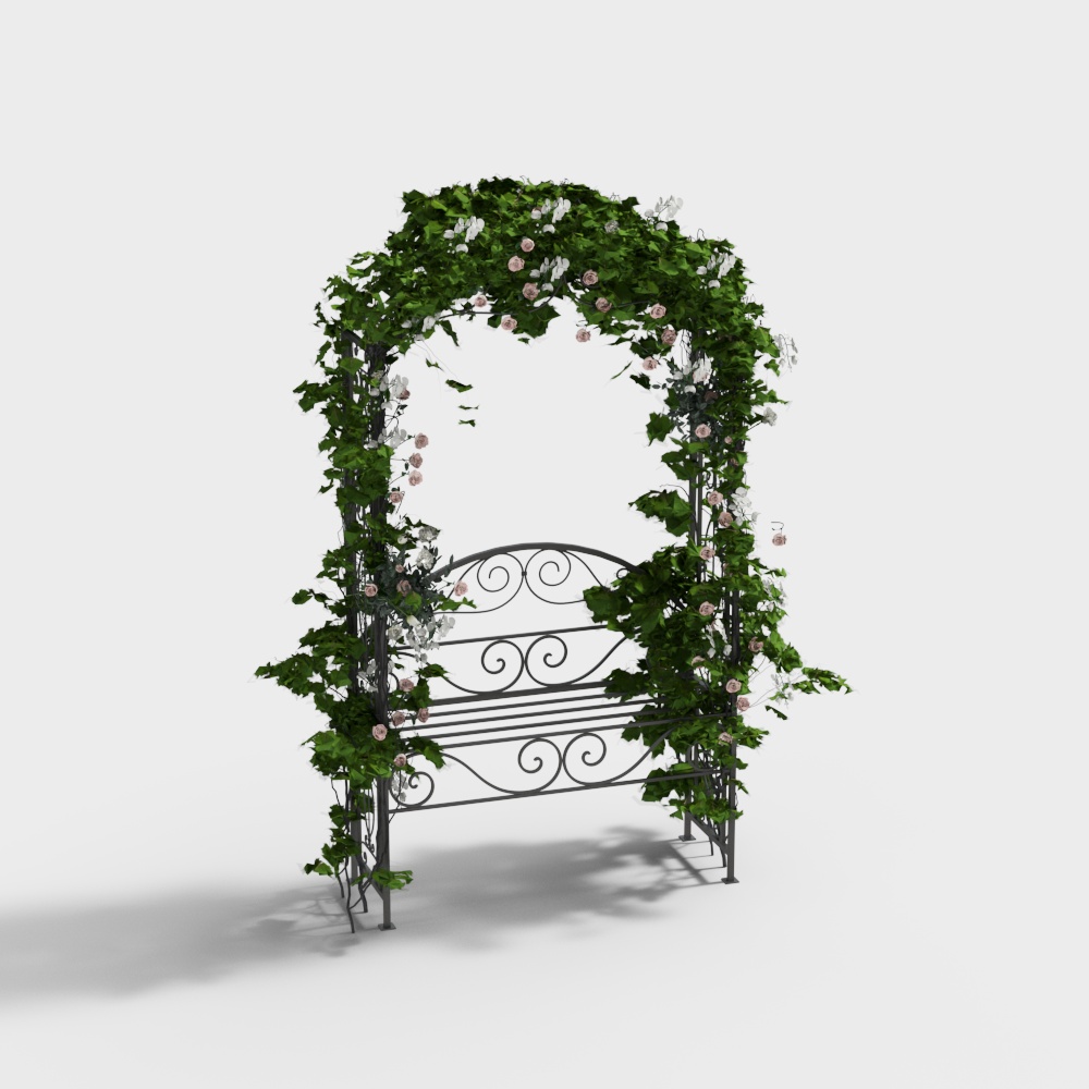 เก้าอี้เหล็กรูปซุ้มดอกไม้สมัยใหม่