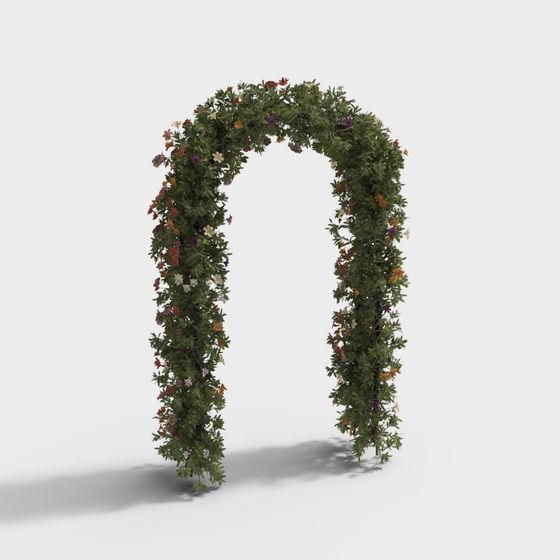 Flower Gate Low-Poly 3D Model