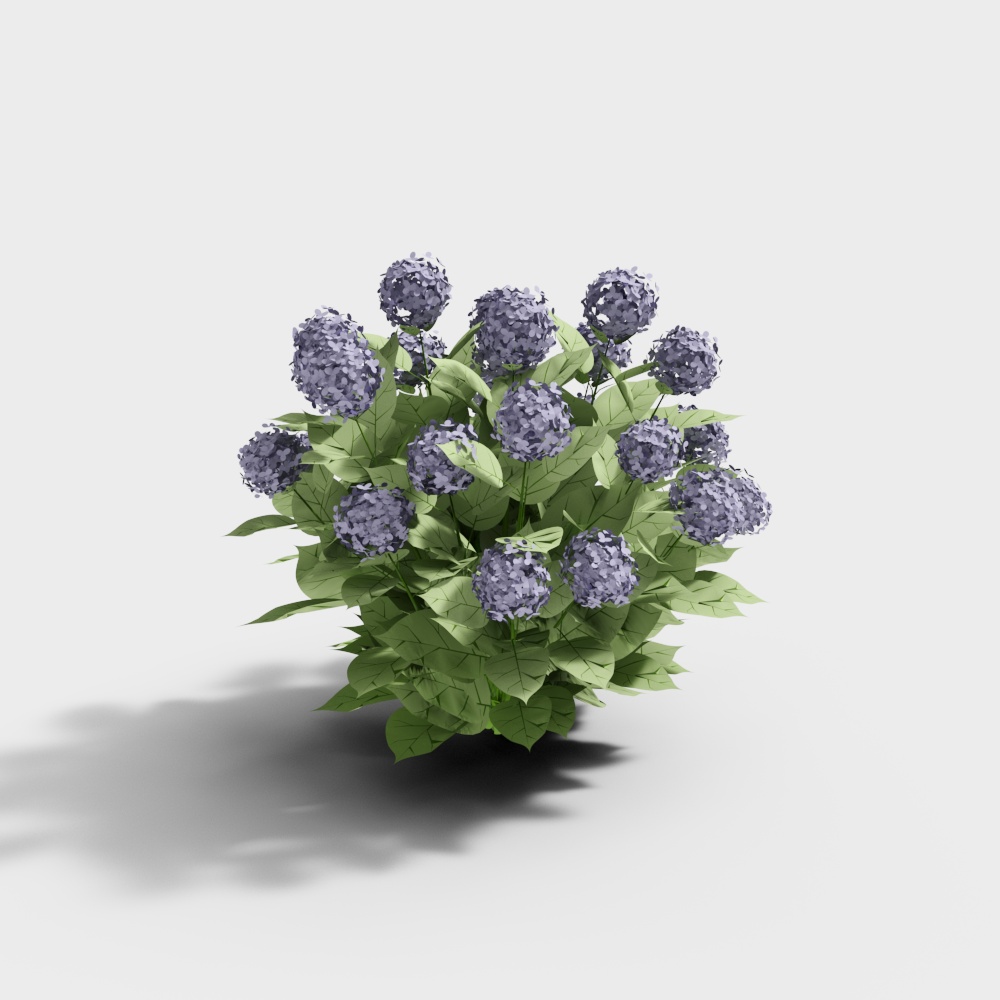 Realistic Violet Flower 3D model for Creative Projects