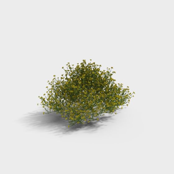 Lively Wildflower Shrub 3D Model for Creative Projects