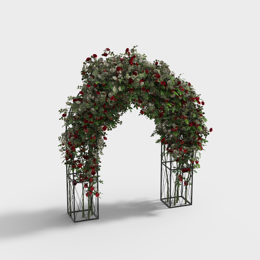 モダンな花のアーチ