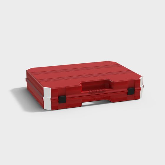 Stylish Red Tool Box 3D model