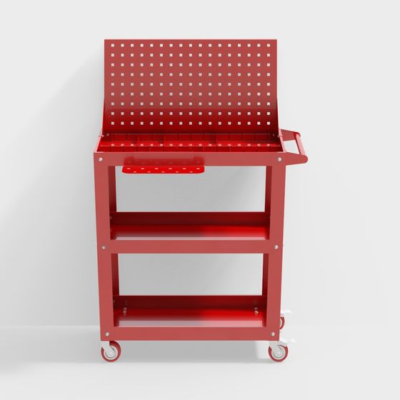 Industrial Aesthetic Mobile Tool Cart 3D Model