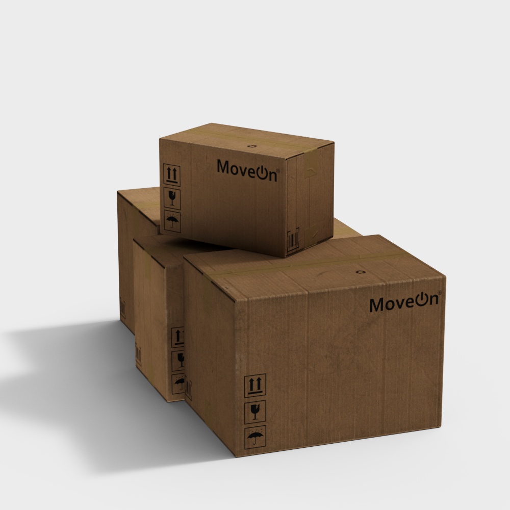 MoveOn Cardboard Boxes 3D model