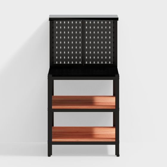 Industrial Style Storage Cabinet 3D Model