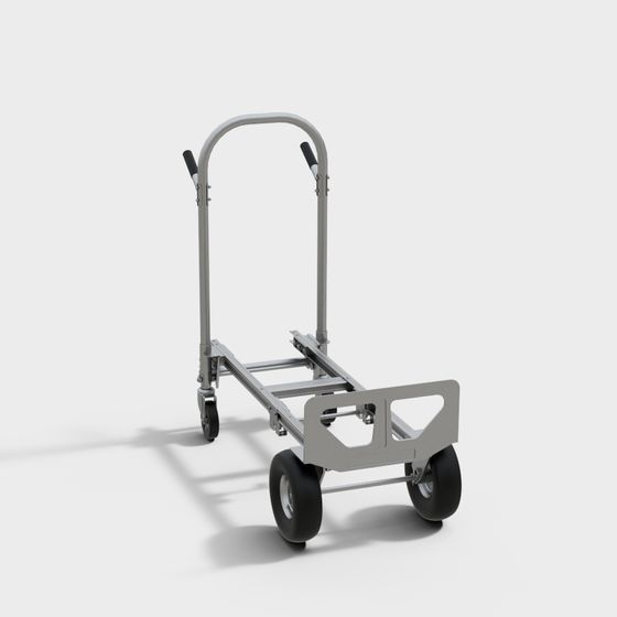 Stylish Low-Poly Cart 3D model for Modern Design