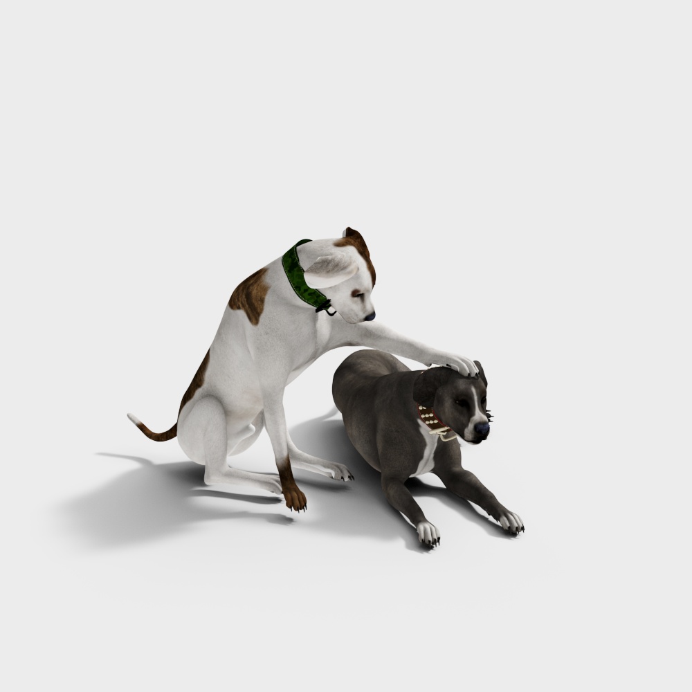 Playful Pups 3D model