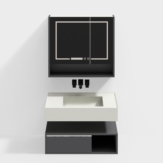 Modern Urban Bathroom Vanity 3D model