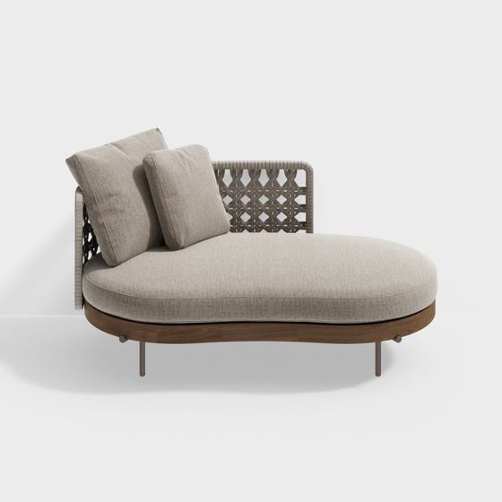 Stylish Low-Polygon Sofa 3D model