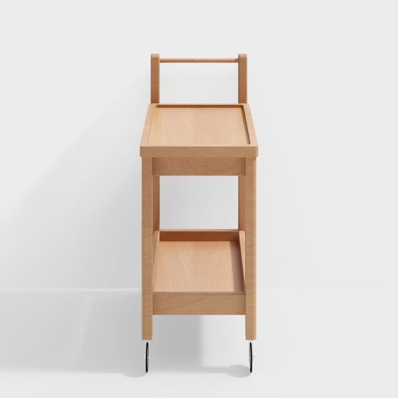 Elegant Mobile Serving Cart 3D model for Creative Use