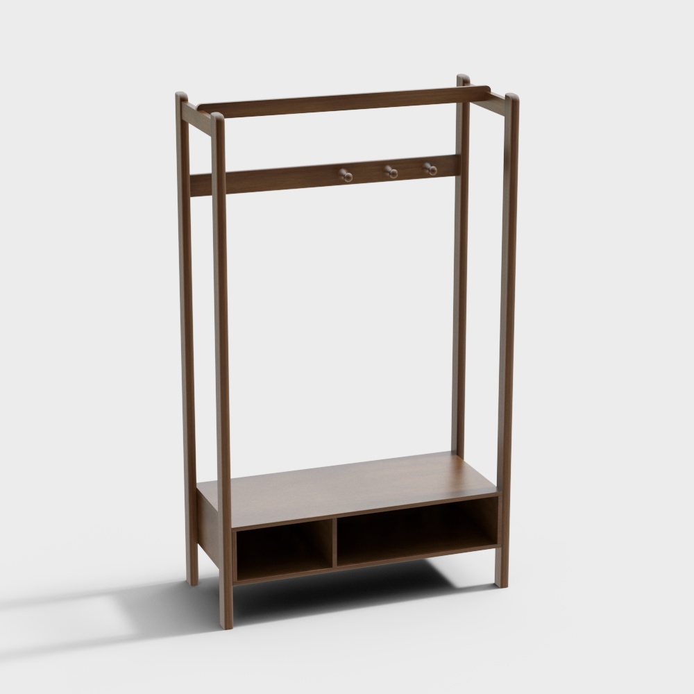 Vogelscheuchen Kleiderständer - Walnussfarben