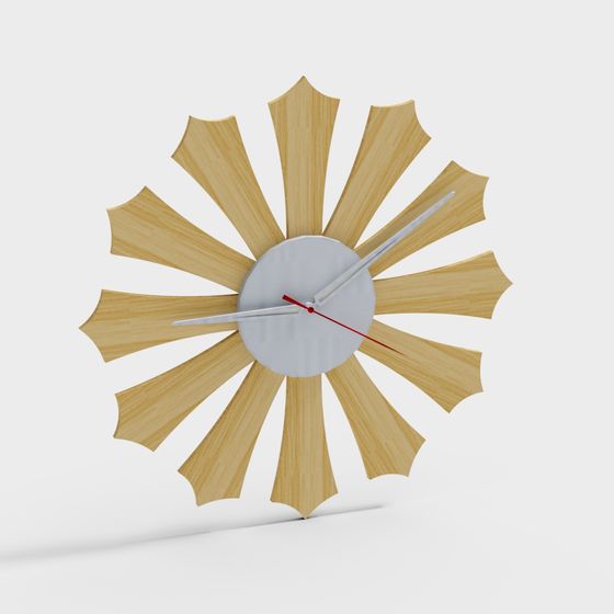 Stylish Low-Poly Clock 3D model