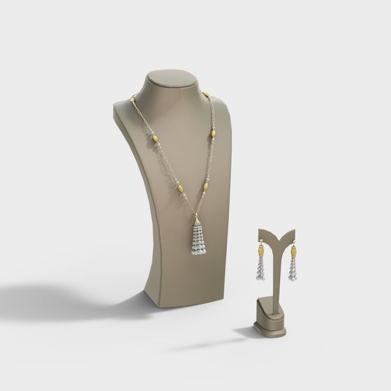 Elegant Jewelry Set 3D Model for Stunning Visuals