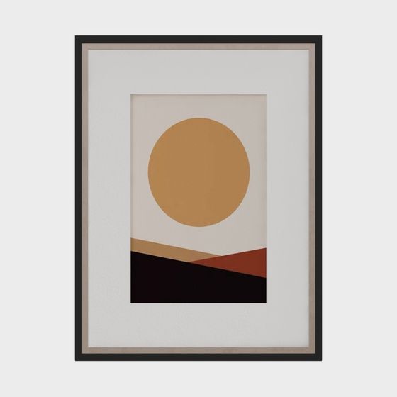 Abstract Sunset Low-Poly 3D Model for Creative Projects