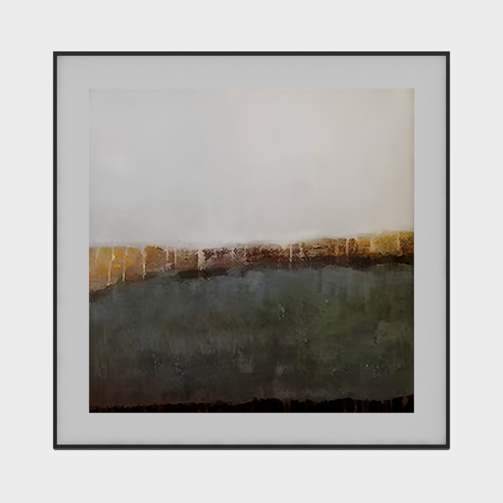 Morning Mist Lake 3D Model – Low-Poly Scenic Water Scene