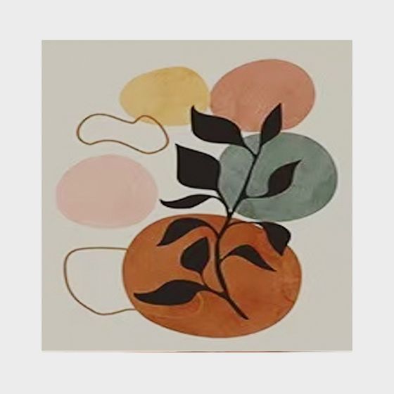 Abstract Plant 3D Model for Creative Designs