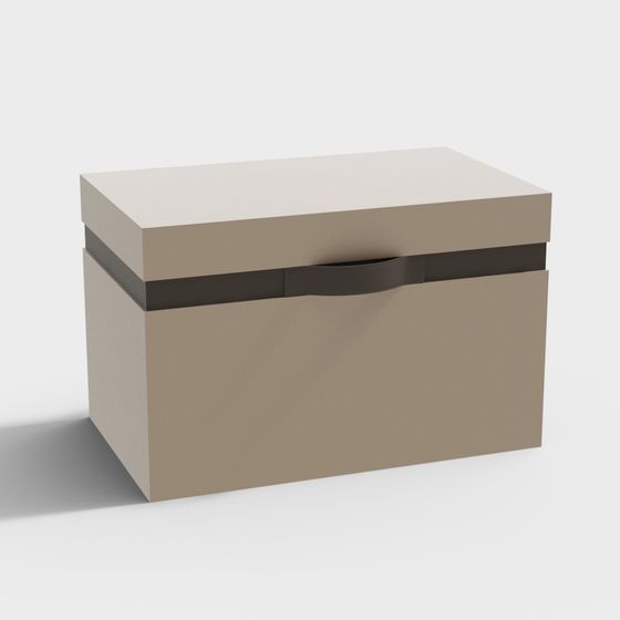 Minimalist Storage Box 3D model for Modern Design