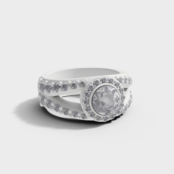 Anillo de diamante moderno