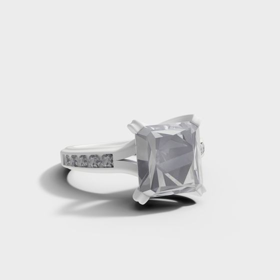 Sophisticated Low-Poly Ring 3D model for Creative Designs