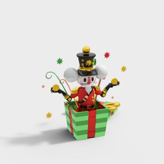Christmas Mouse 3D model