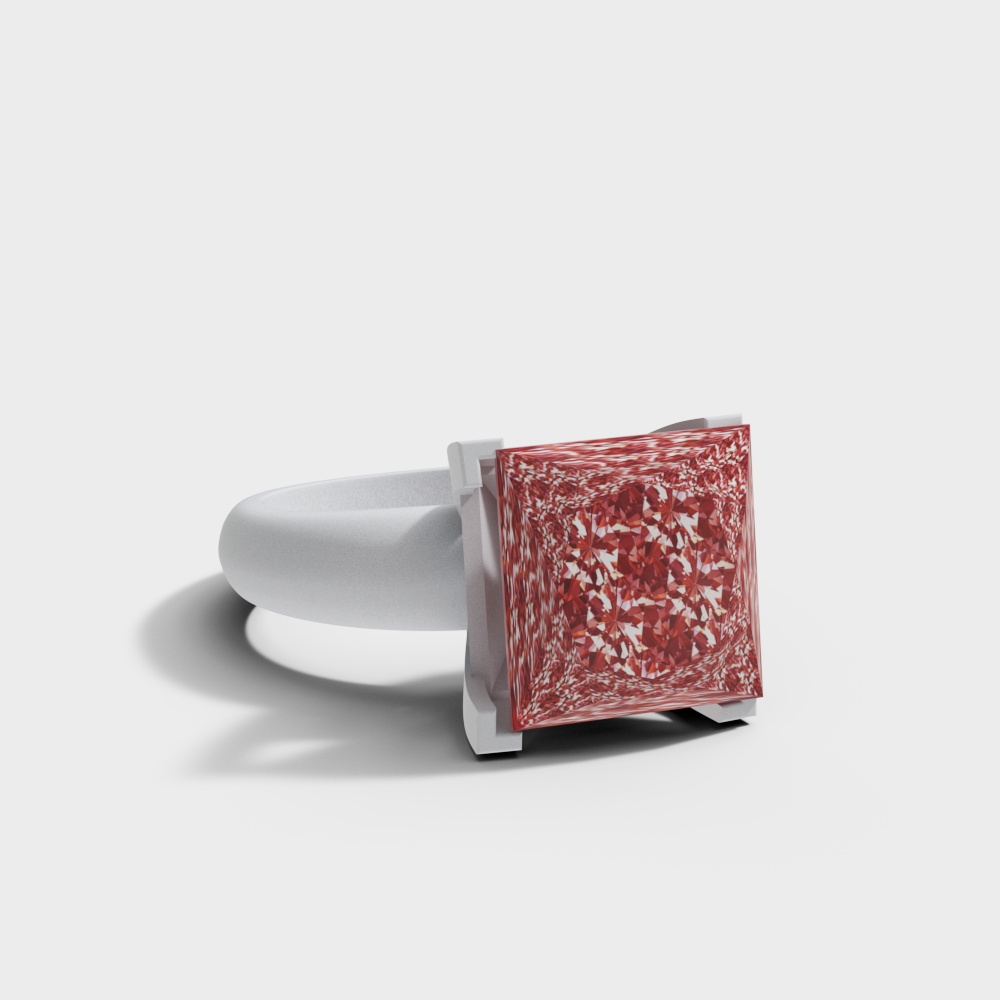 Anello Diamante Rosa Moderno