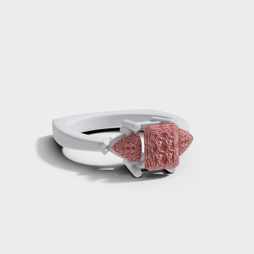 Elegant Gemstone Ring 3D model
