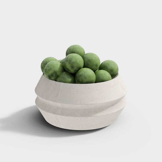 Fresh Green Fruit 3D Model