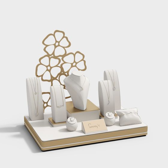 Savoy's Jewelry Display Stand 3D model for Luxury Designs