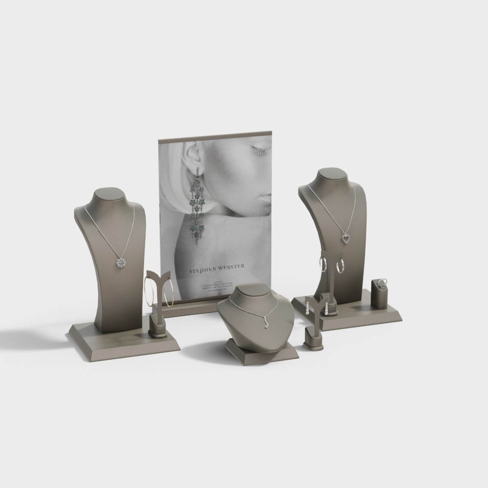 Chiosco Espositivo di Gioielli di Lusso Moderno