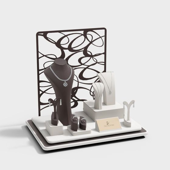 Elegant Jewelry Display Stand 3D model