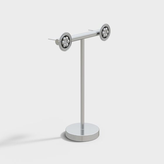 Elegant Earring Display Stand 3D model