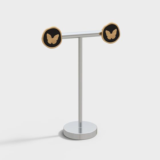 Modern Low-Polygon Earring Stand 3D model