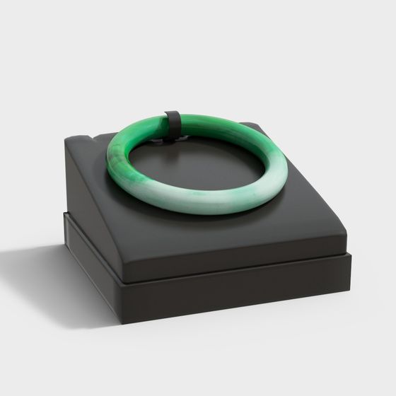 Elegant Emerald Bracelet 3D model