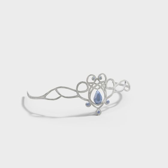 Crystal Crown Low-Poly 3D model