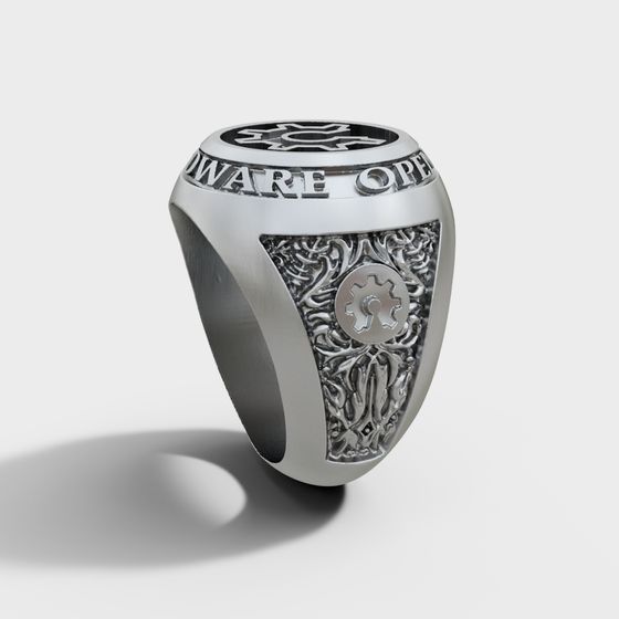 Futuristic Industrial Ring 3D model