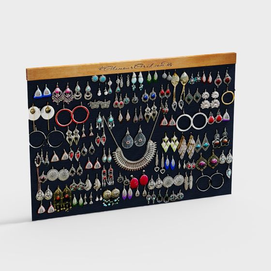 Modern Earrings and Pendant Display Board